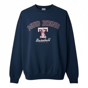 Vintage Y2K 2005 Minor League Baseball Toledo Mud Hens‎ Sweatshirt Blue Men’s L